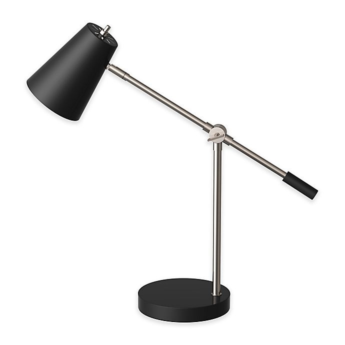 slide 1 of 7, Marmalade LED Desk Lamp with USB Port - Black/Steel, 1 ct