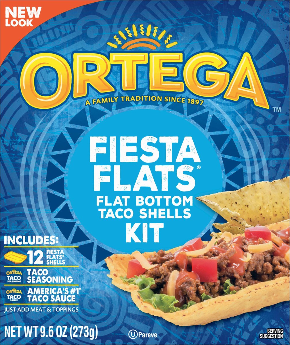slide 5 of 9, Ortega Fiesta Flats Flat Bottom Taco Shells Kit 9.6 oz, 9.6 oz