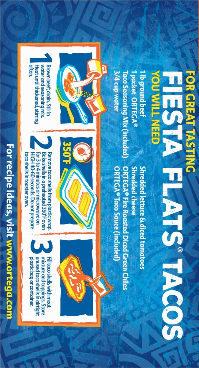 slide 3 of 9, Ortega Fiesta Flats Flat Bottom Taco Shells Kit 9.6 oz, 9.6 oz