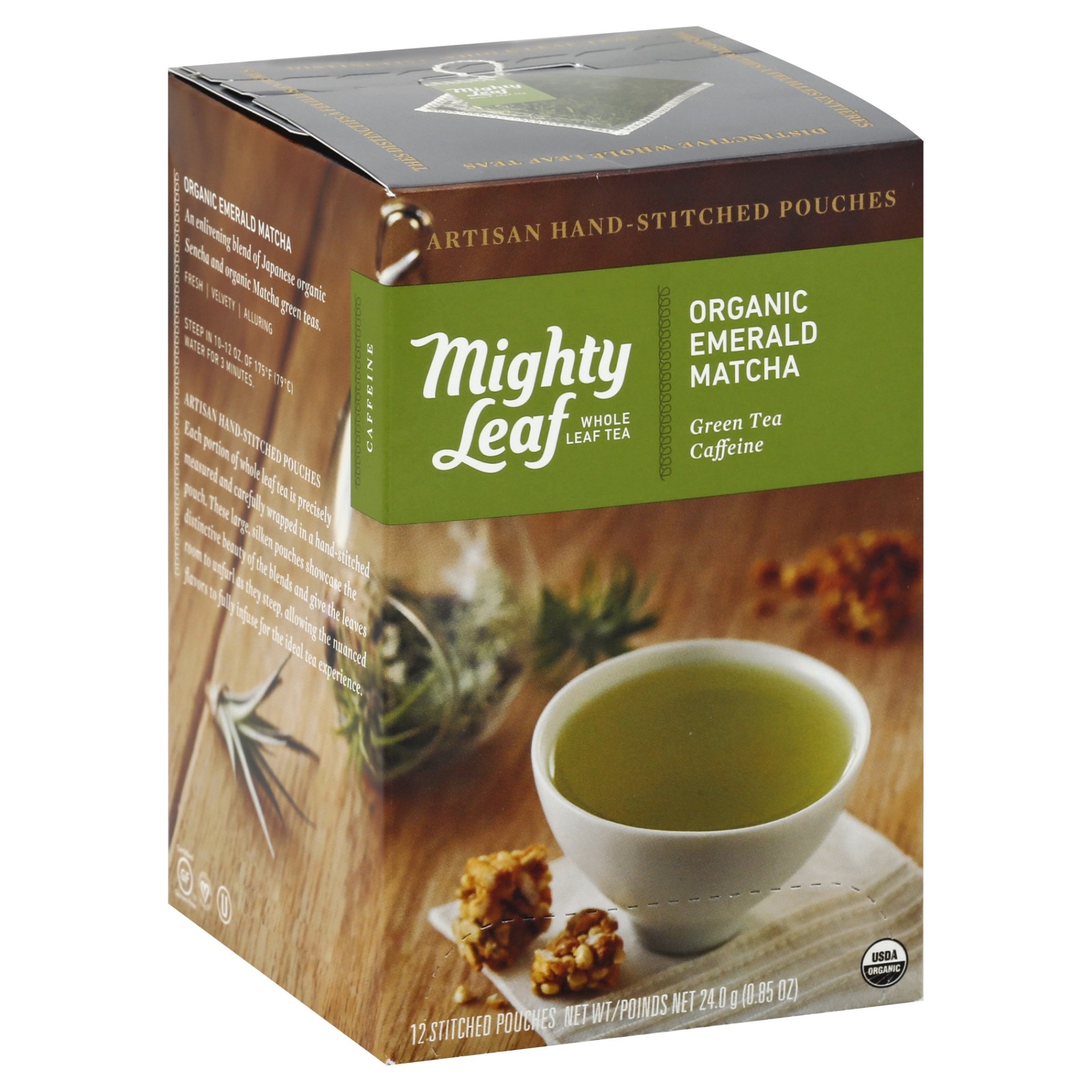 slide 1 of 5, Mighty Leaf Organic Emerald Matcha Tea, 12 ct