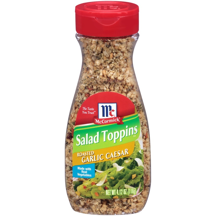 slide 1 of 8, McCormick Roasted Garlic Caesar Salad Toppins, 4.12 oz