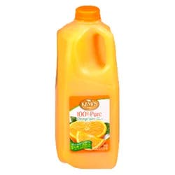 Kemps 100% Pure From Concentrate Orange Juice - 1/2 gal