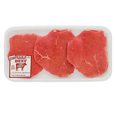 slide 1 of 1, H-E-B Eye of Round Steak, per lb