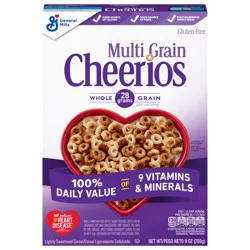 Multi Grain Cheerios, Heart Healthy Breakfast Cereal, Gluten Free, 9 oz