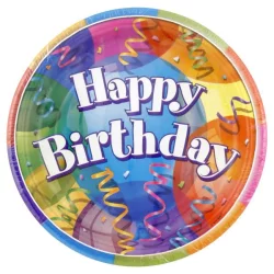 Unique Industries Unique Happy Birthday Balloon Paper Plates