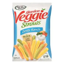 Sensible Portions Garden Veggie Straws Zesty Ranch Vegetable & Potato Snack 4.25 oz. Bag