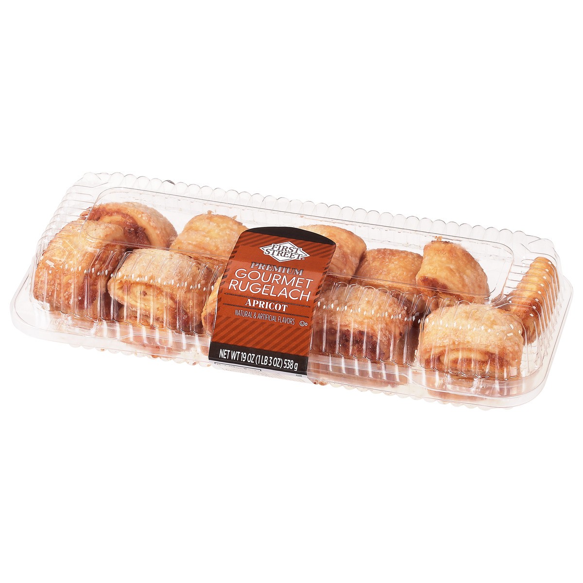 slide 3 of 4, First Street Apricot Rugelach, 19 oz