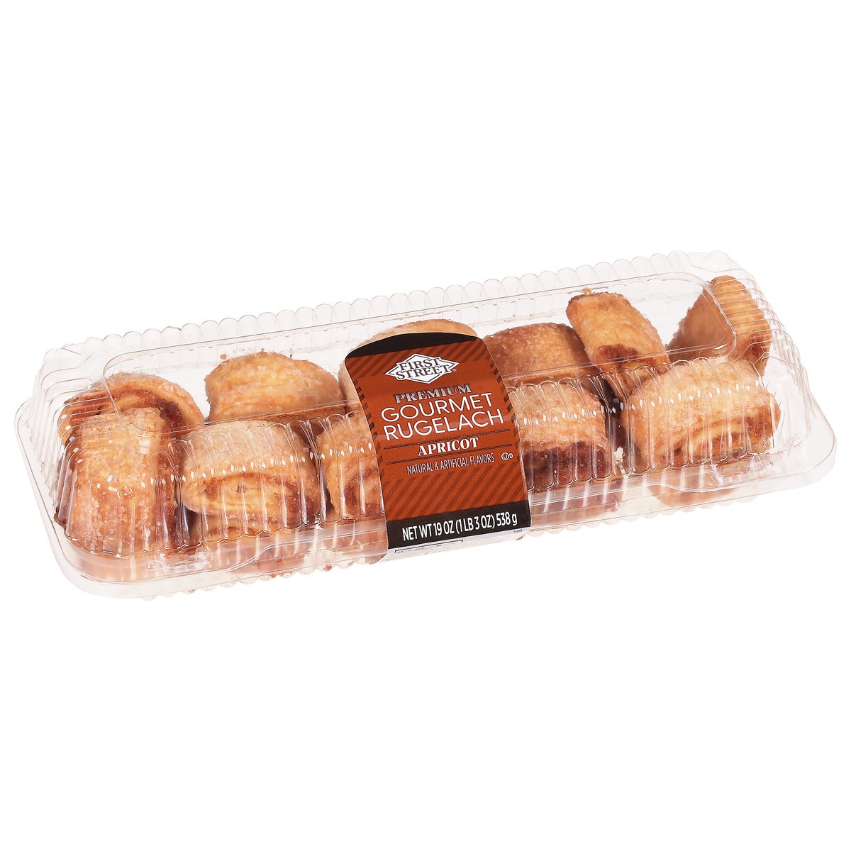slide 4 of 4, First Street Apricot Rugelach, 19 oz
