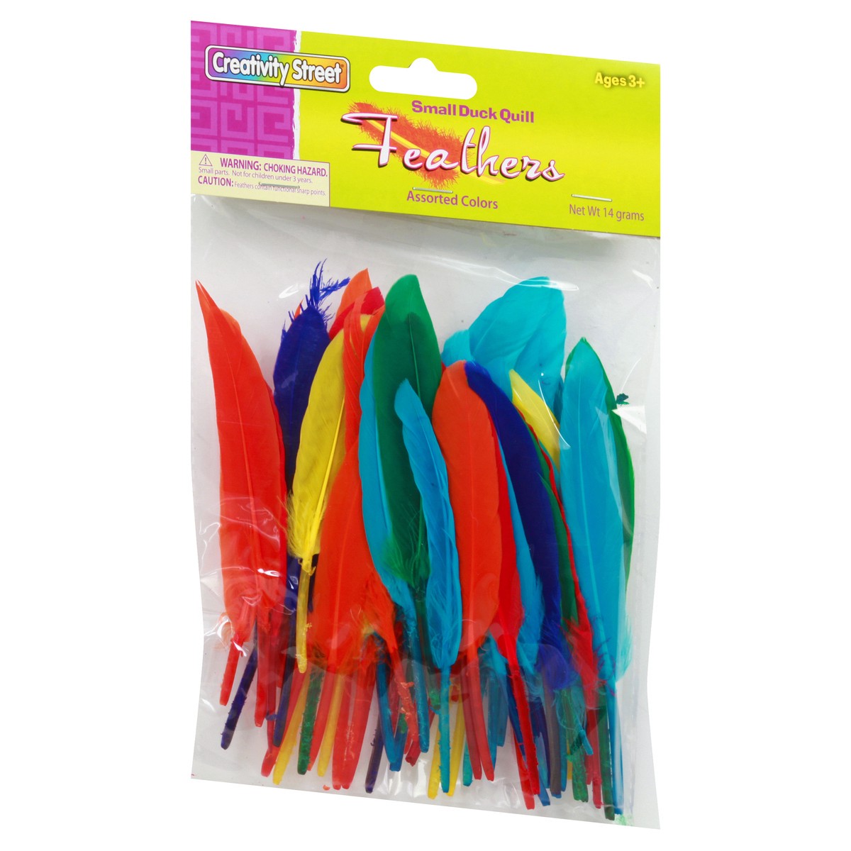 slide 3 of 9, Creativity Street Feathers Duck Quill Assorted, 14 g