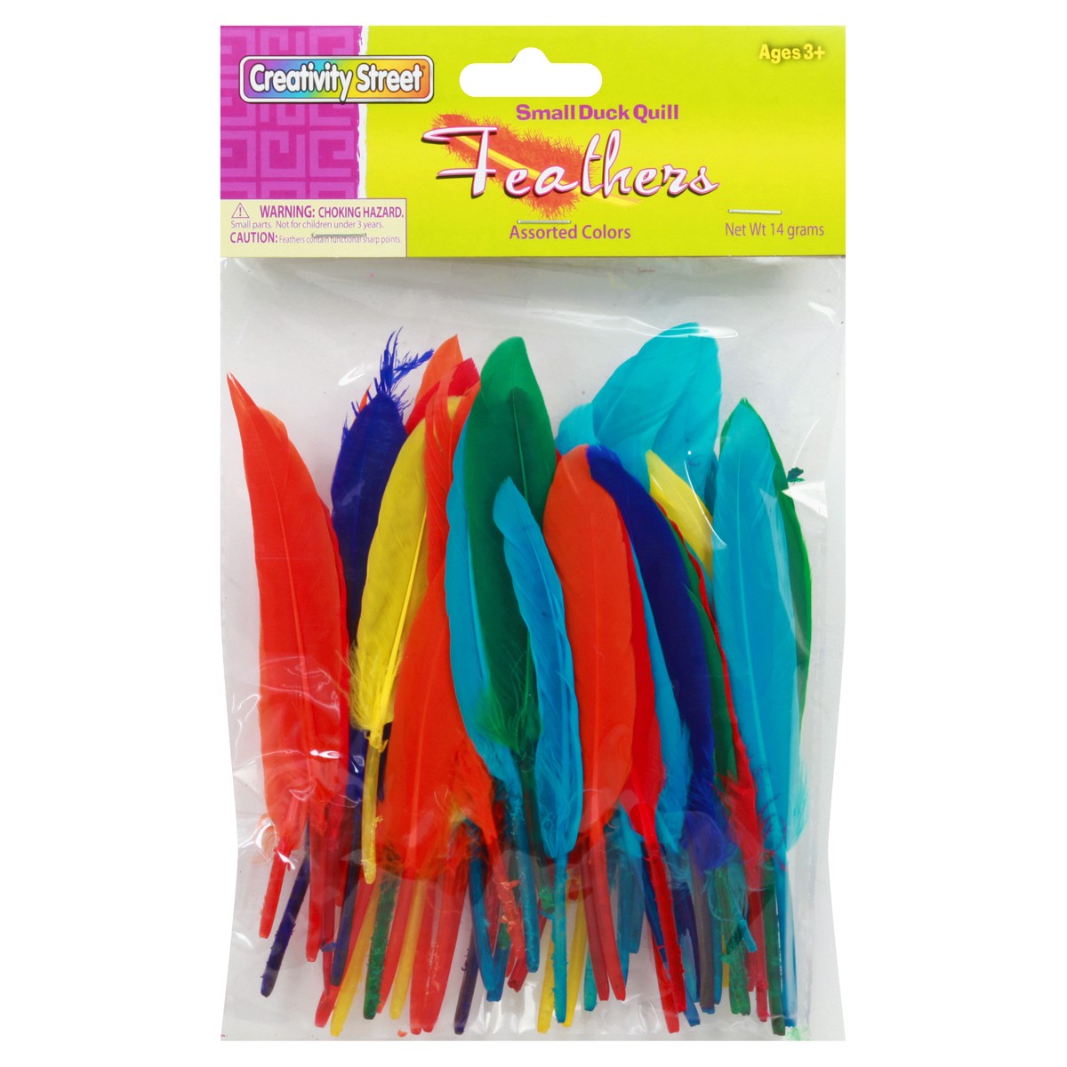 slide 1 of 9, Creativity Street Feathers Duck Quill Assorted, 14 g