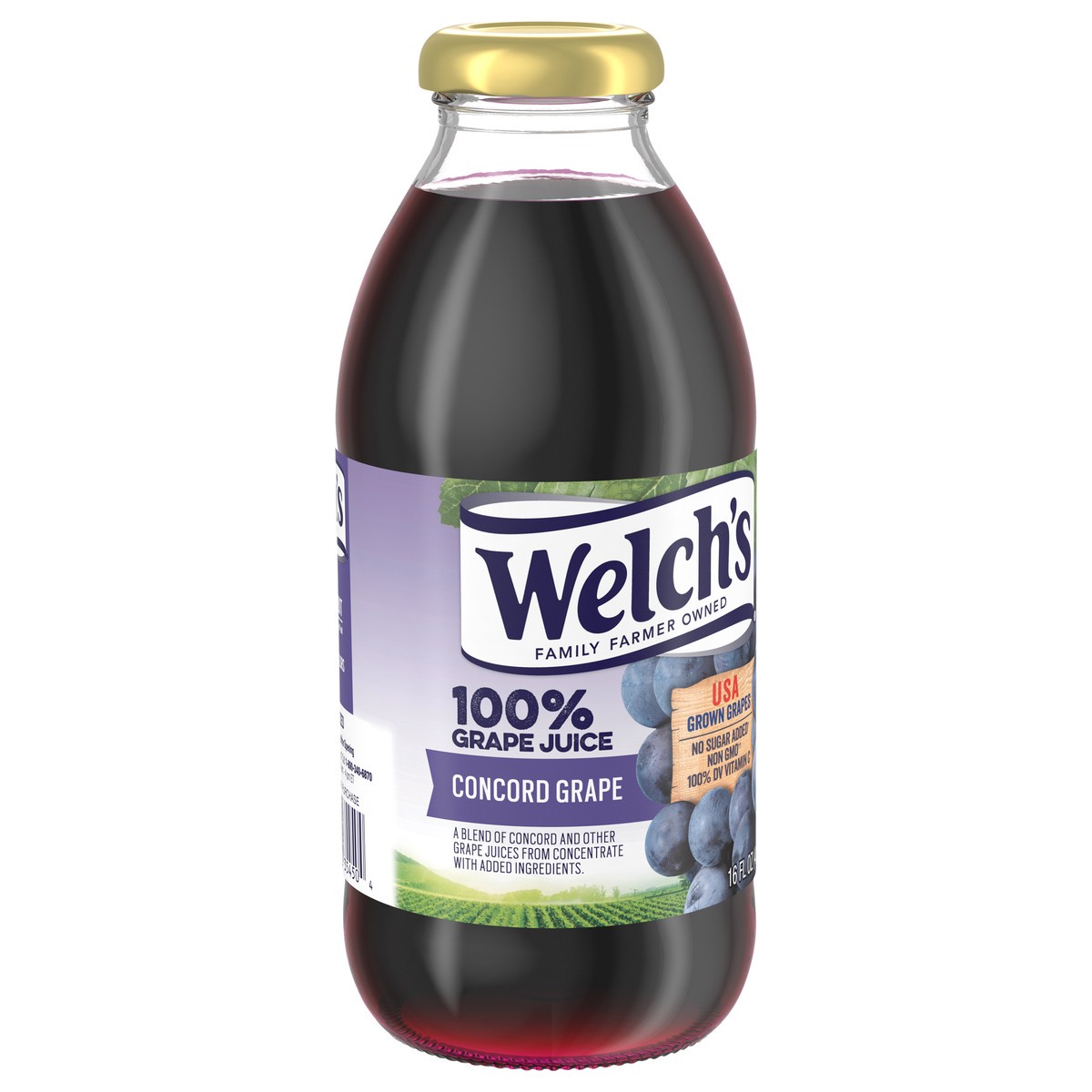 slide 5 of 5, Welch's 100% Grape Juice, Concord Grape, 16 Fl Oz On-the-Go Bottle, 16 fl oz