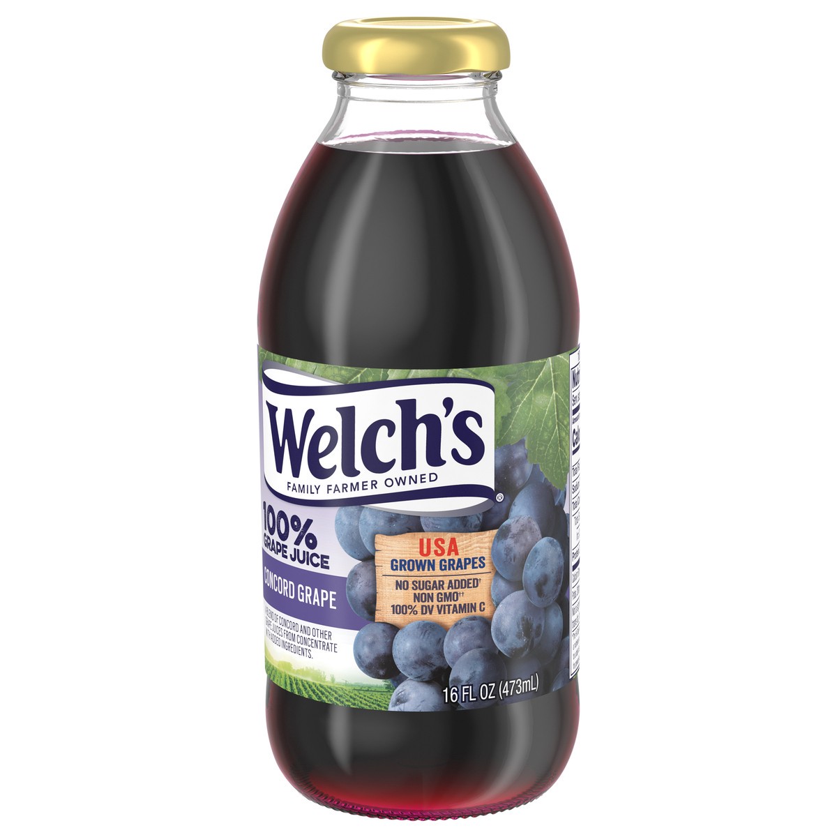 slide 2 of 5, Welch's 100% Grape Juice, Concord Grape, 16 Fl Oz On-the-Go Bottle, 16 fl oz