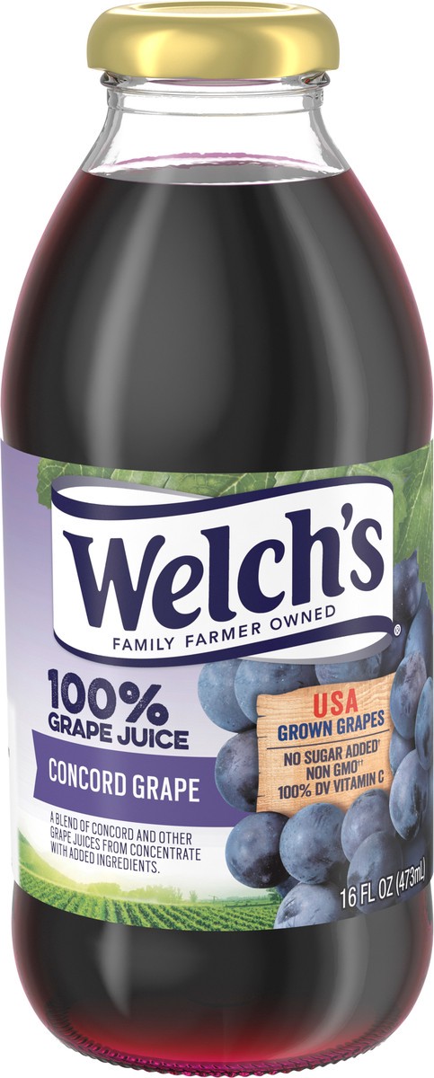 slide 3 of 5, Welch's 100% Grape Juice, Concord Grape, 16 Fl Oz On-the-Go Bottle, 16 fl oz