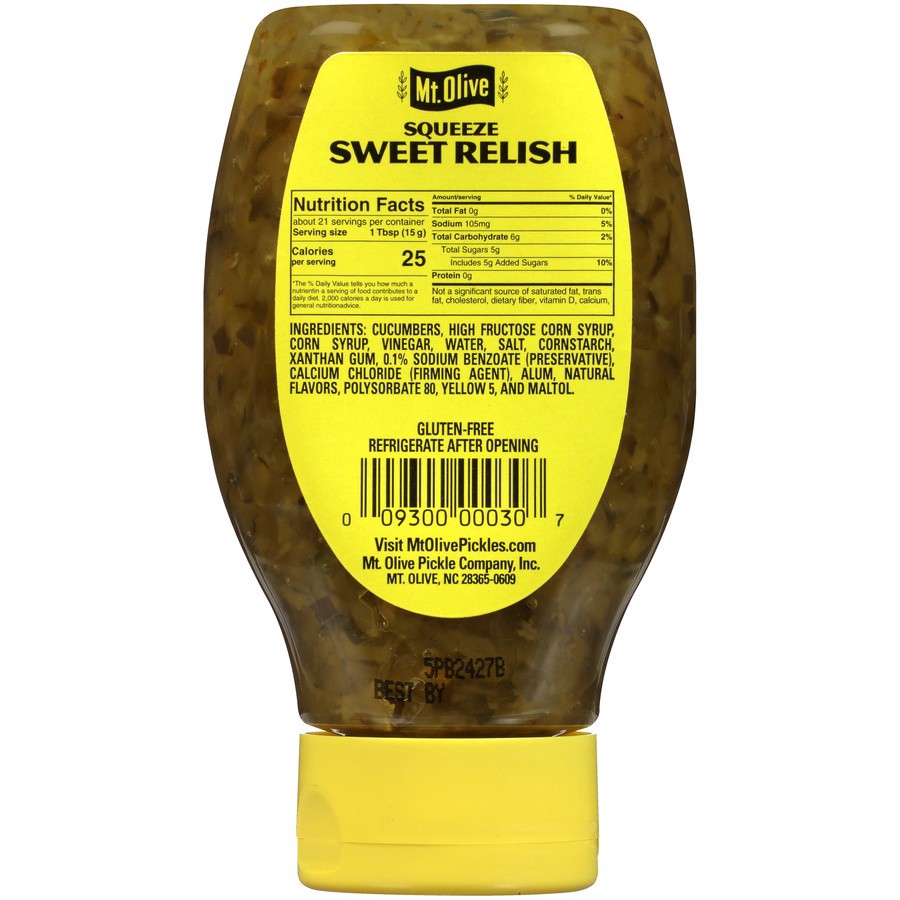 slide 4 of 8, Mt. Olive Squeeze Sweet Relish - 10 fl oz bottle, 10 fl oz