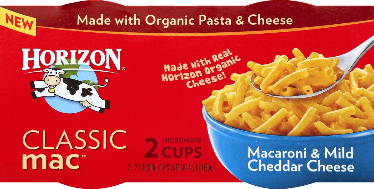 slide 2 of 4, Horizon Organic Microwave Classic Cheddar Mac N Cheese, 4.2 oz