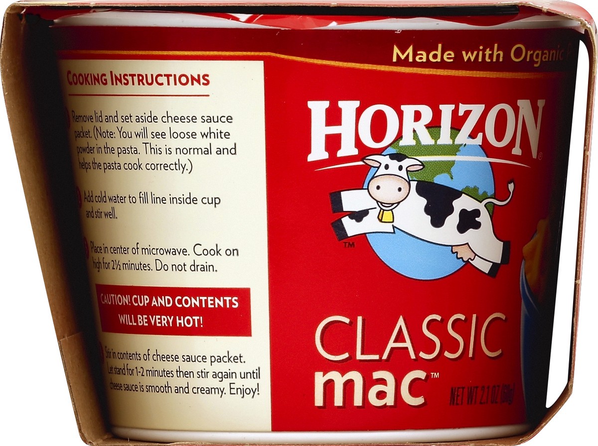 slide 3 of 4, Horizon Organic Microwave Classic Cheddar Mac N Cheese, 4.2 oz