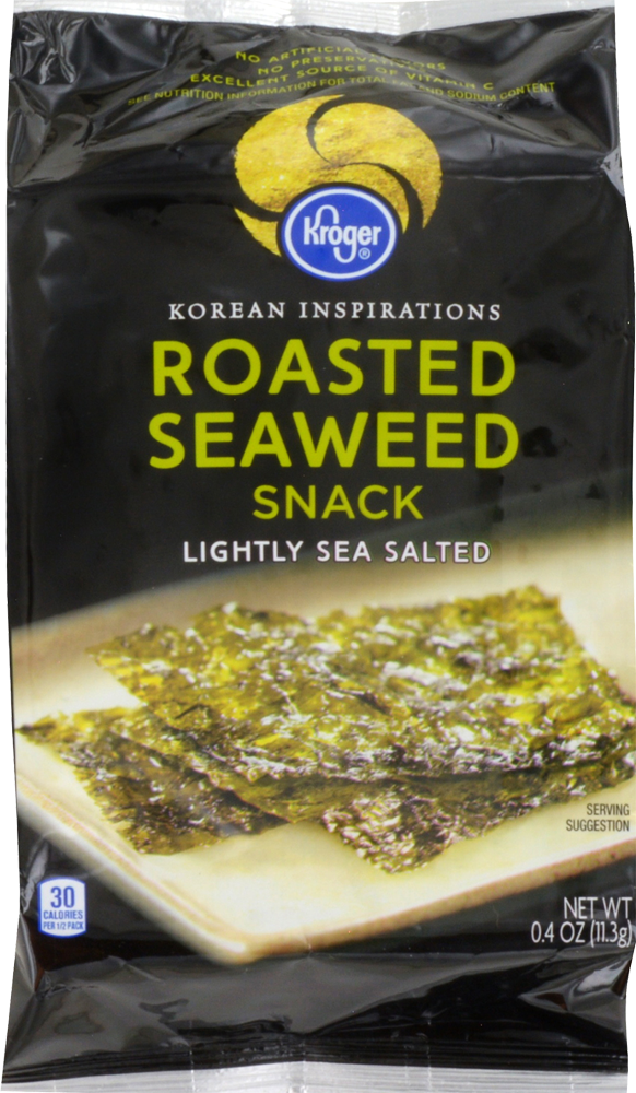 slide 1 of 1, Kroger Roasted Seaweed Snack, 0.4 oz