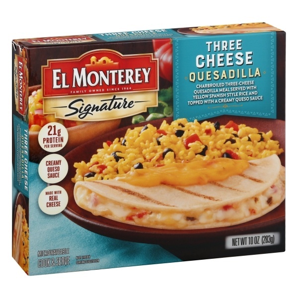 slide 1 of 1, El Monterey Signature Three Cheese Quesadilla, 10 oz