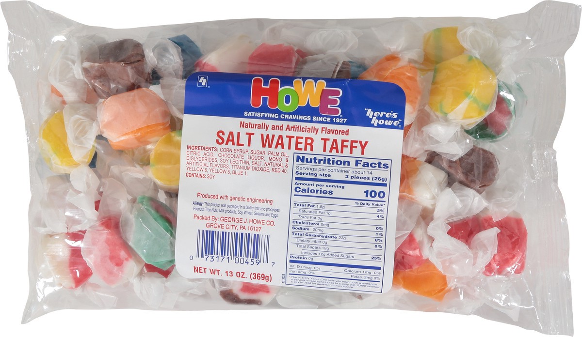 slide 7 of 9, Howe Salt Water Taffy 13 oz, 13 oz