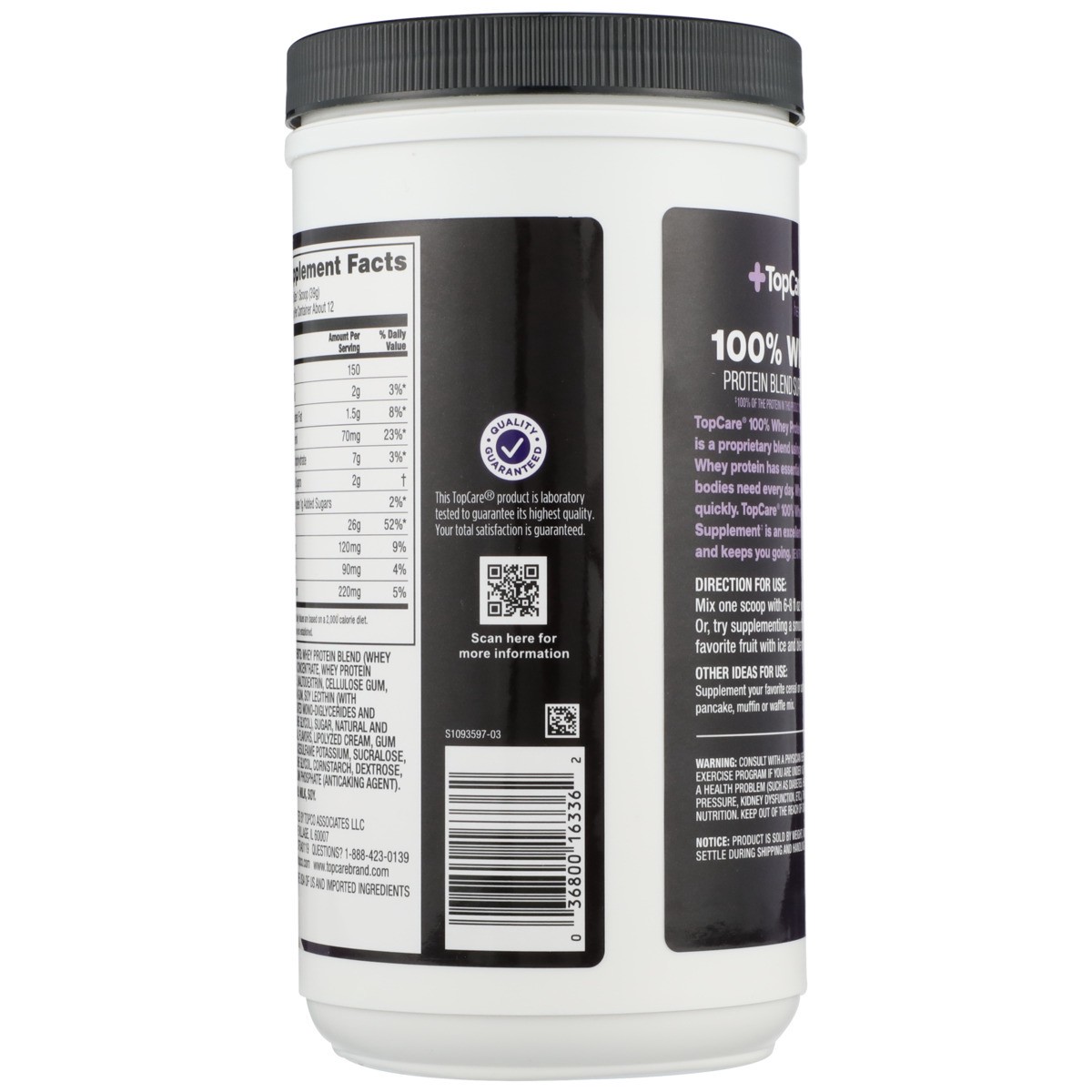 slide 2 of 8, TopCare Health 100% Whey Vanilla Protein Blend Supplement 16 oz, 16 oz