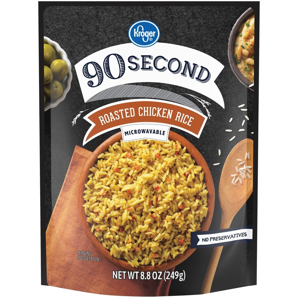 slide 1 of 1, Kroger 90 Second Roasted Chicken Rice, 8.8 oz