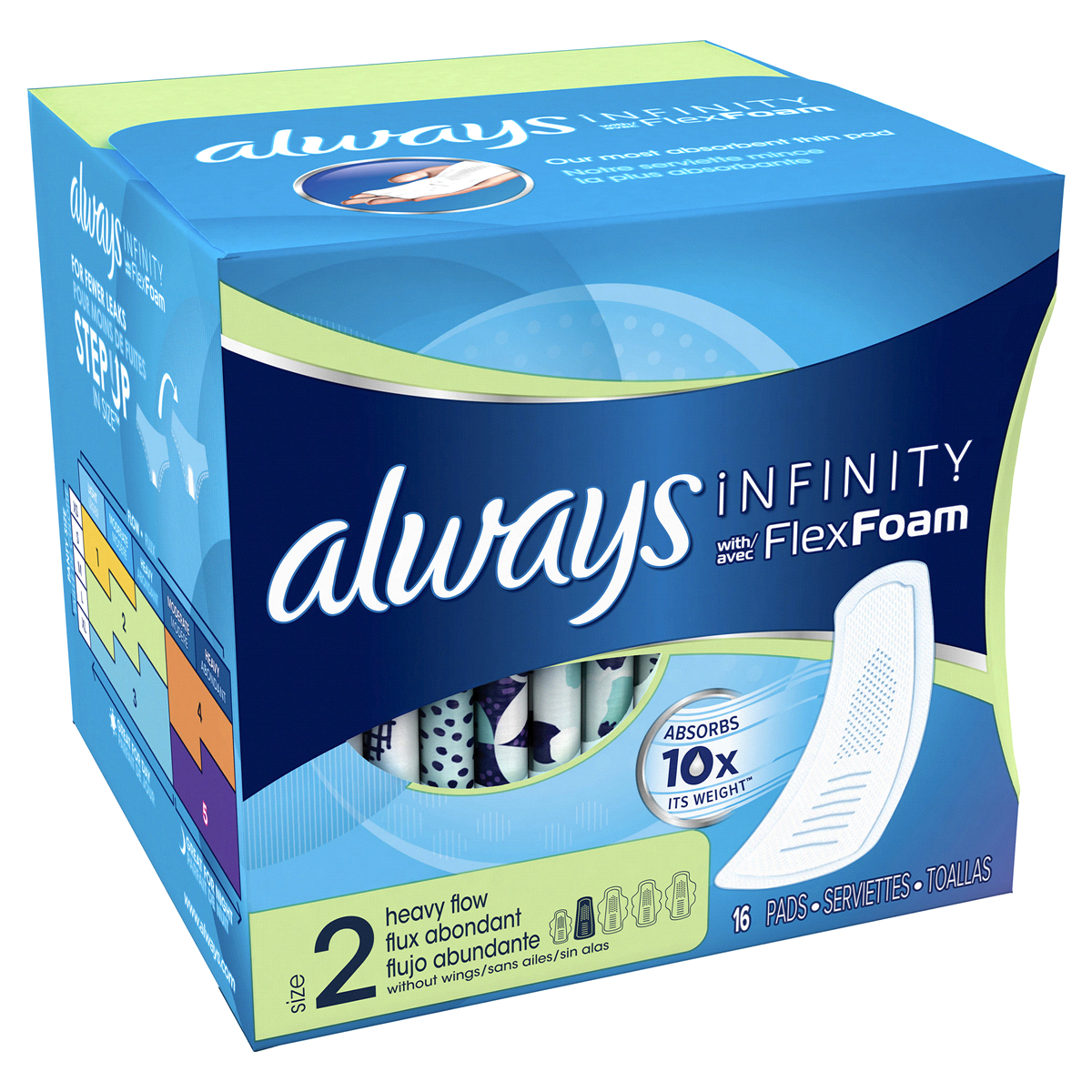Always Infinity Pads for Heavy Flow 16 ct Shipt