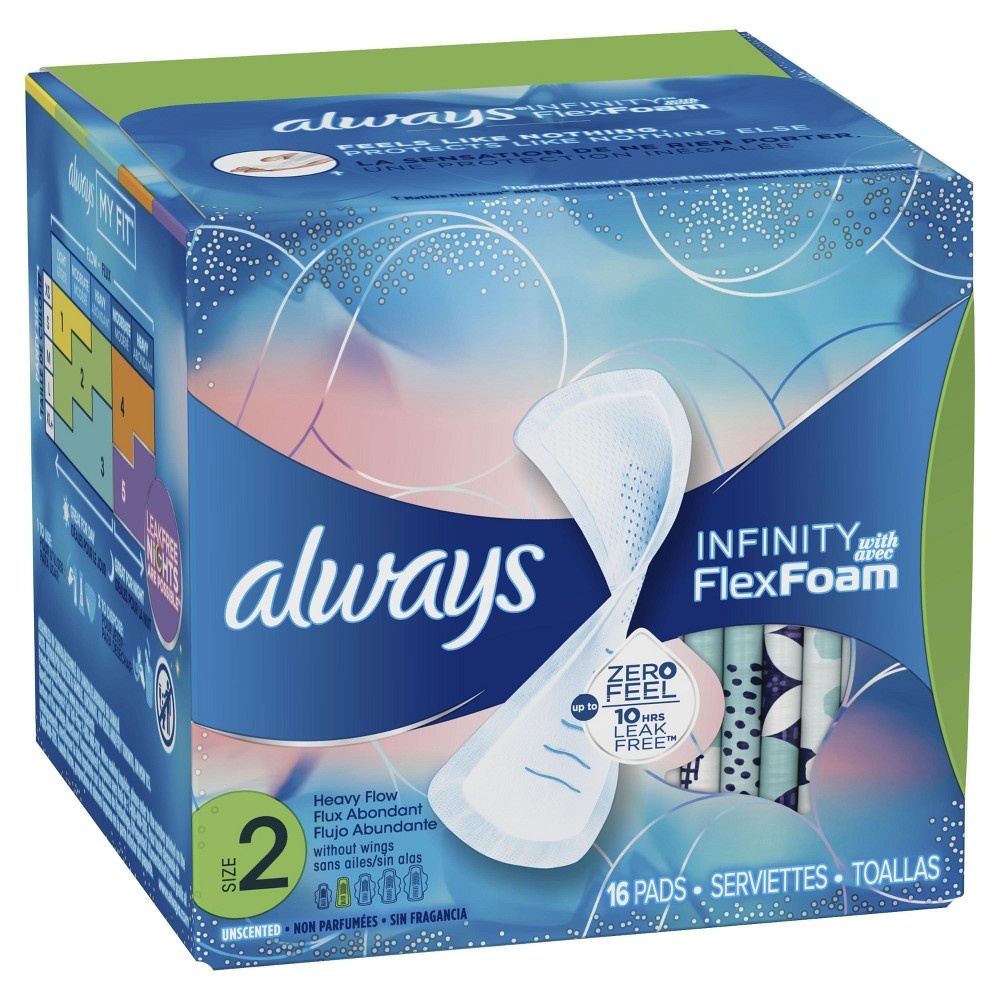 Always Infinity Pads for Heavy Flow 16 ct Shipt