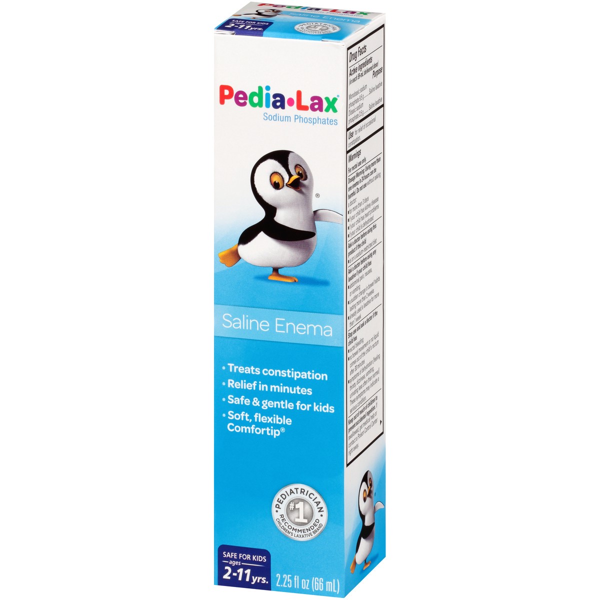 slide 9 of 10, Pedia-Lax Laxative Saline Enema for Kids, Ages 2-11, 2.25 fl oz, 2.25 fl oz