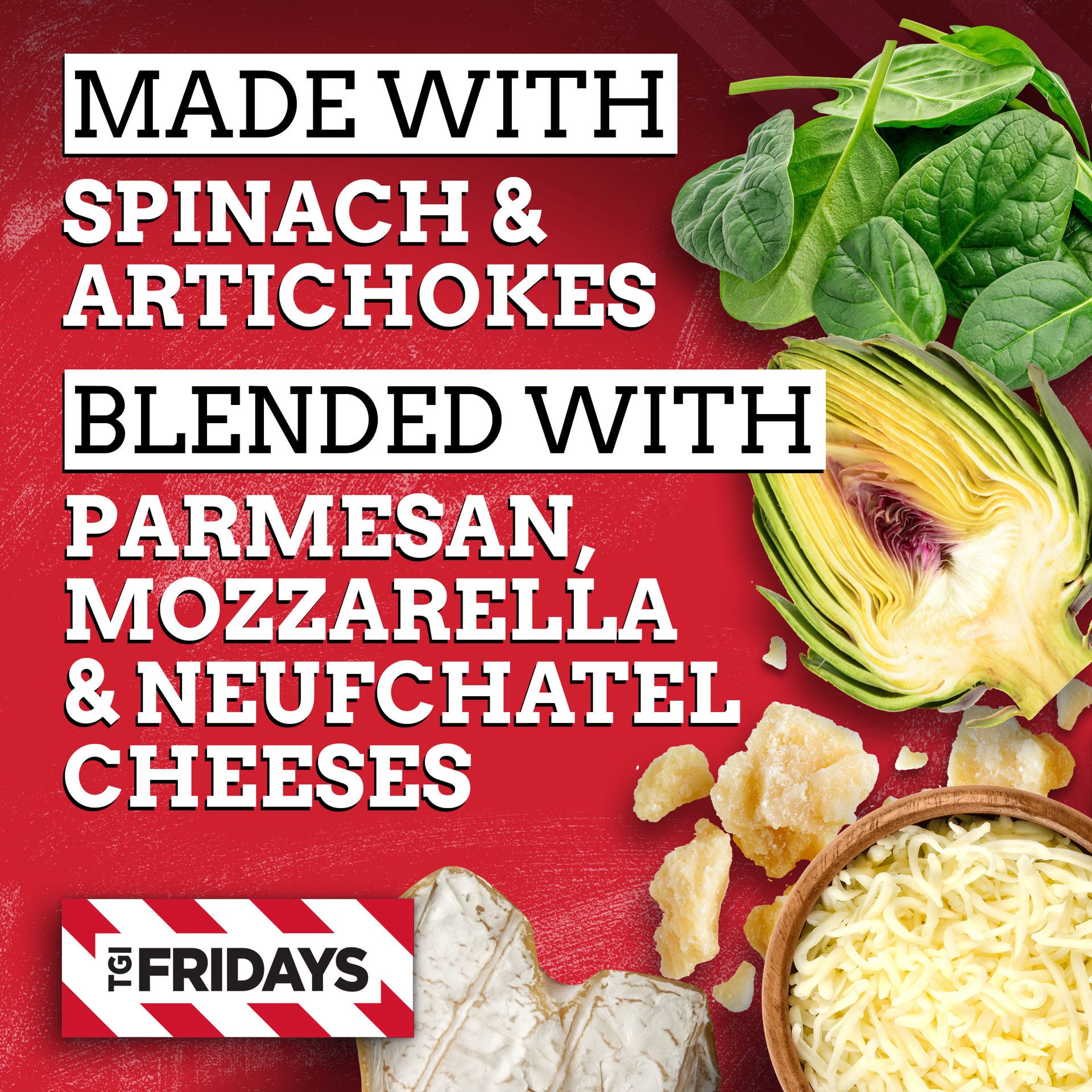 slide 2 of 5, T.G.I. Fridays TGI Fridays Spinach & Artichoke Cheese Dip Value Pack Frozen Snack, 3 ct Box, 8 oz Cartons, 3 ct