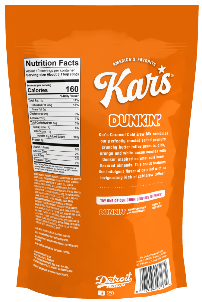 slide 2 of 2, Kar's® Dunkin Salted Caramel Cold Brew Trail Mix, 20 oz
