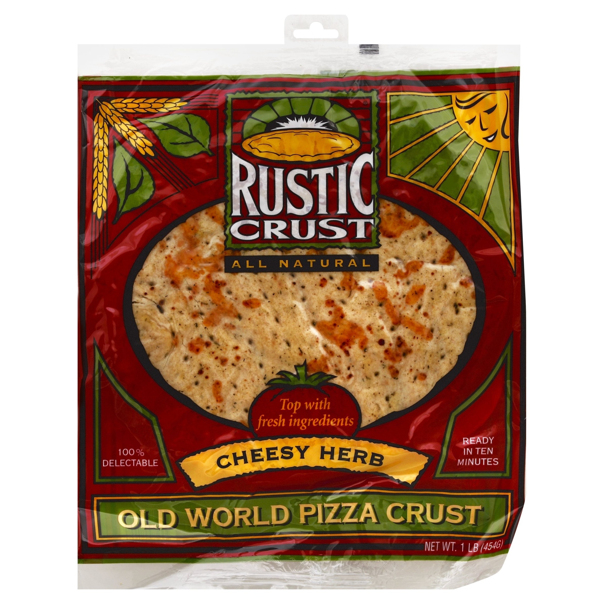 slide 1 of 1, Rustic Crust Cheesy Herb Pizza Crust, 16 oz