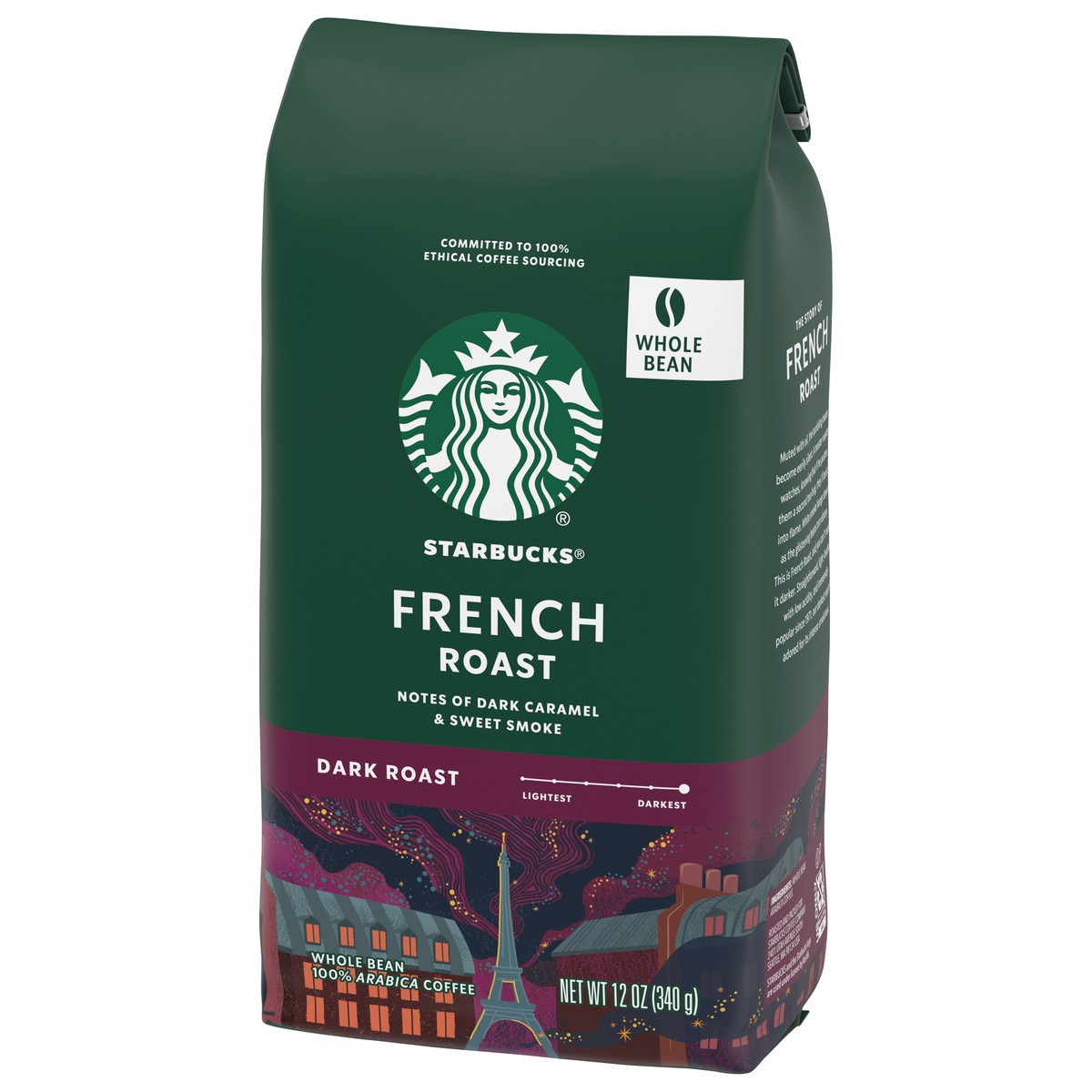 slide 9 of 9, Starbucks Whole Bean Coffee, Dark Roast Coffee, French Roast, 100% Arabica, 1 bag (12 oz), 12 oz