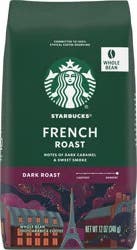 Starbucks Whole Bean Dark Roast 100% Arabica French Roast Coffee 12 oz