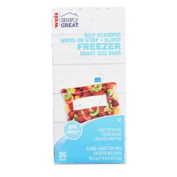 Weis Quality Quart Slider Freezer Bags - 35 ct