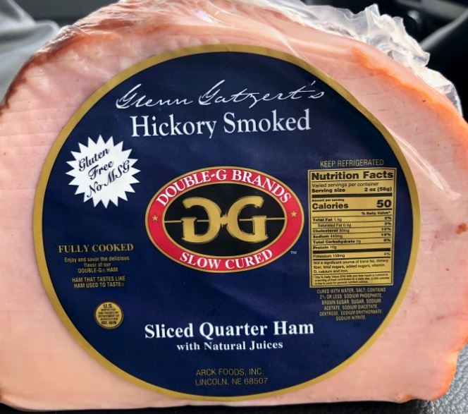 slide 1 of 1, Double G Sliced Quarter Ham, per lb