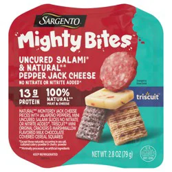 Sargento Mighty Bites Uncured Salami & Pepper Jack Cheese - 2.8 oz