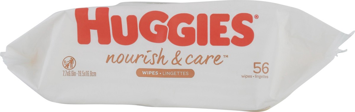 slide 10 of 10, Huggies Nourish & Care 4 In 1 Sensitive Skin Care Cocoa & Shea Butter Wipes 56 ea, 56 ct