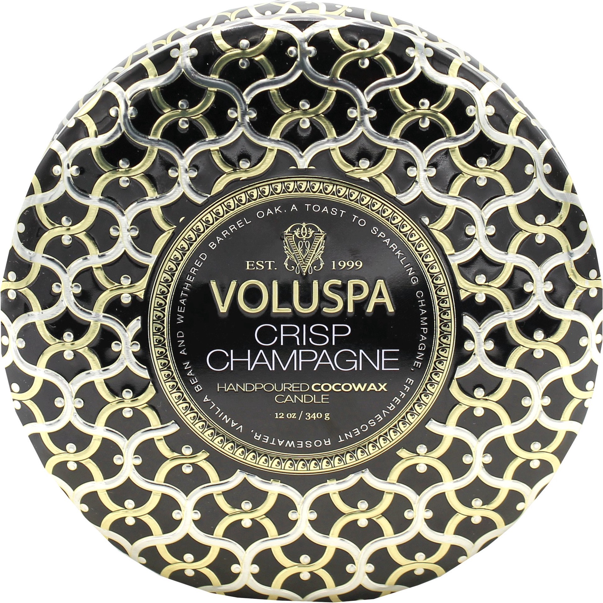slide 1 of 1, Voluspa Crisp Champagne Tin Candle, 12 oz