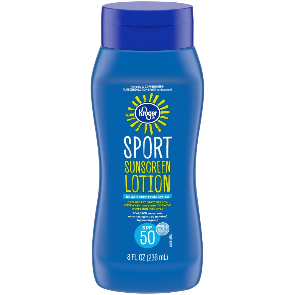 slide 3 of 3, Kroger Sport Broad Spectrum Sunscreen Lotion Spf 50, 8 fl oz