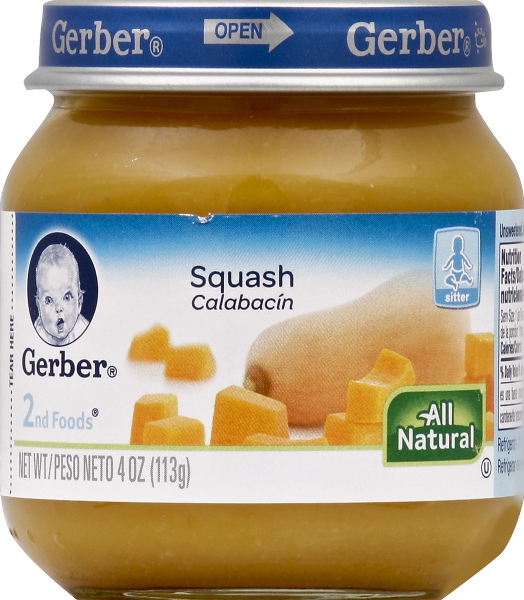 slide 2 of 3, Gerber Squash, 4 oz