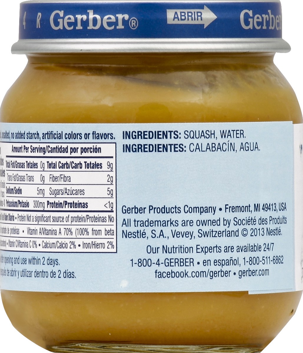 slide 3 of 3, Gerber Squash, 4 oz