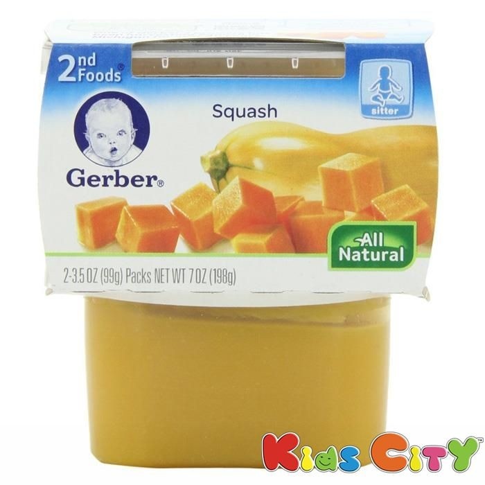 slide 1 of 3, Gerber Squash, 4 oz