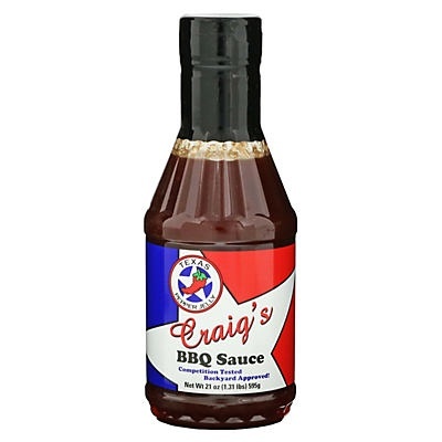 slide 1 of 1, Texas Pepper Jelly Craig's BBQ Sauce, 21 oz