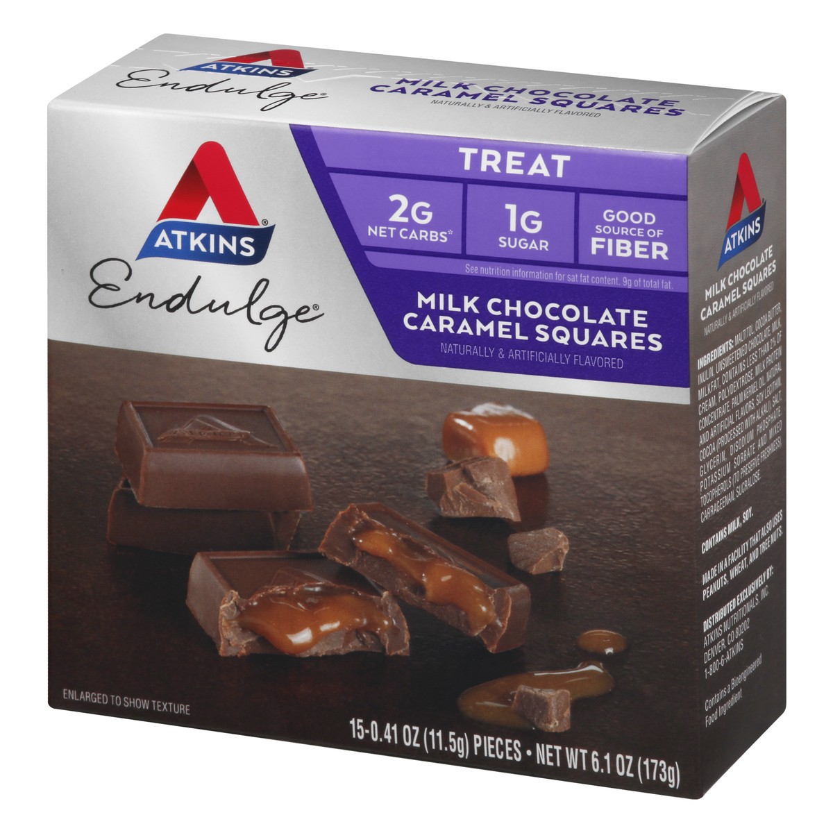 slide 3 of 9, Atkins Endulge Chocolate Caramel Squares, 5 ct; 1 oz