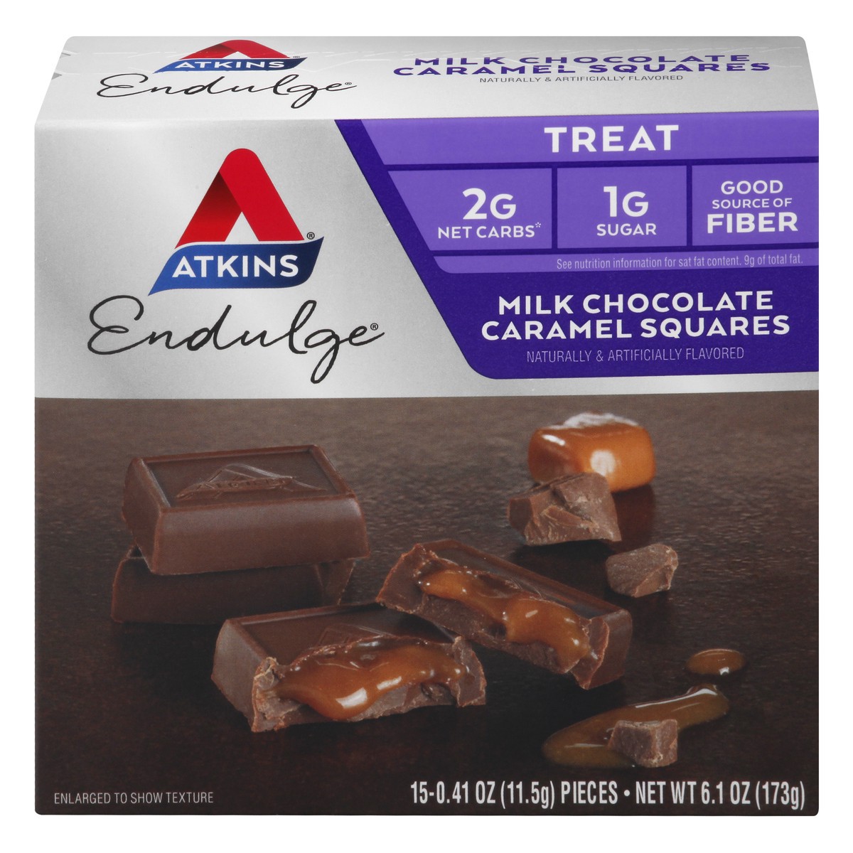 slide 1 of 9, Atkins Endulge Chocolate Caramel Squares, 5 ct; 1 oz