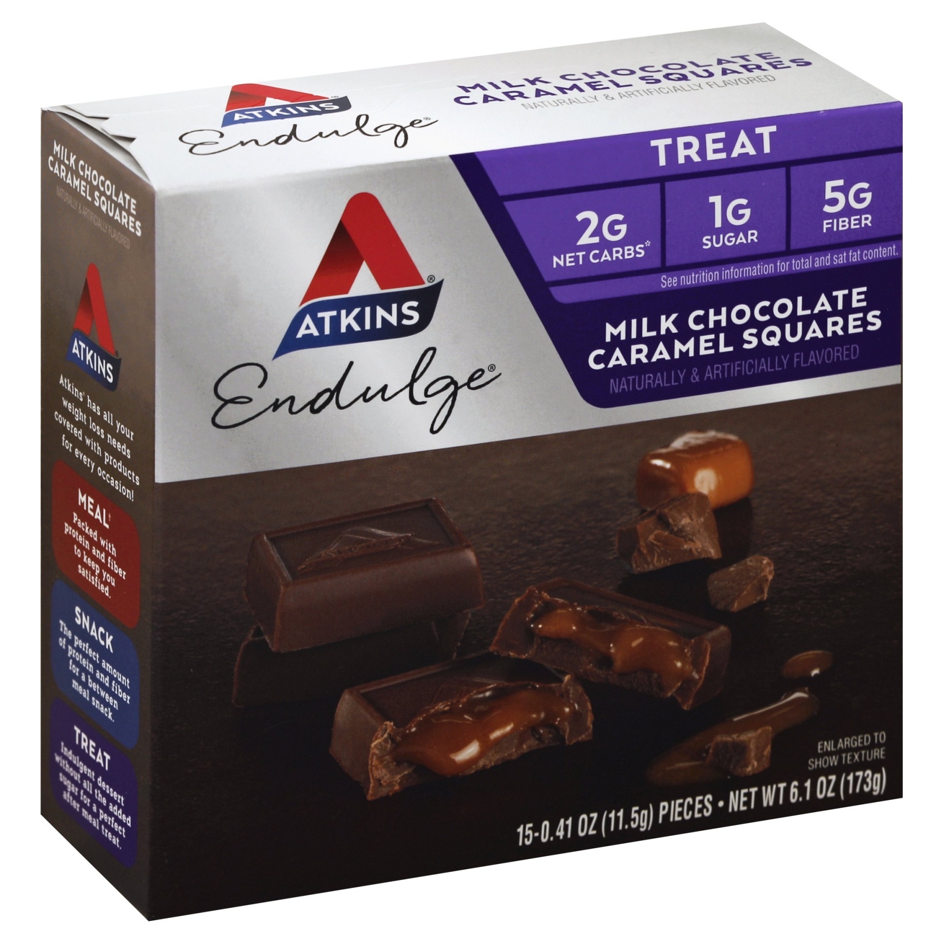 slide 1 of 1, Atkins Endulge Chocolate Caramel Squares, 5 ct