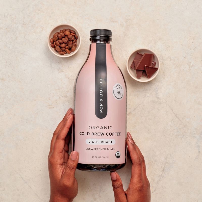 slide 5 of 8, Pop & Bottle Light Roast Cold Brew- 48 oz, 48 oz