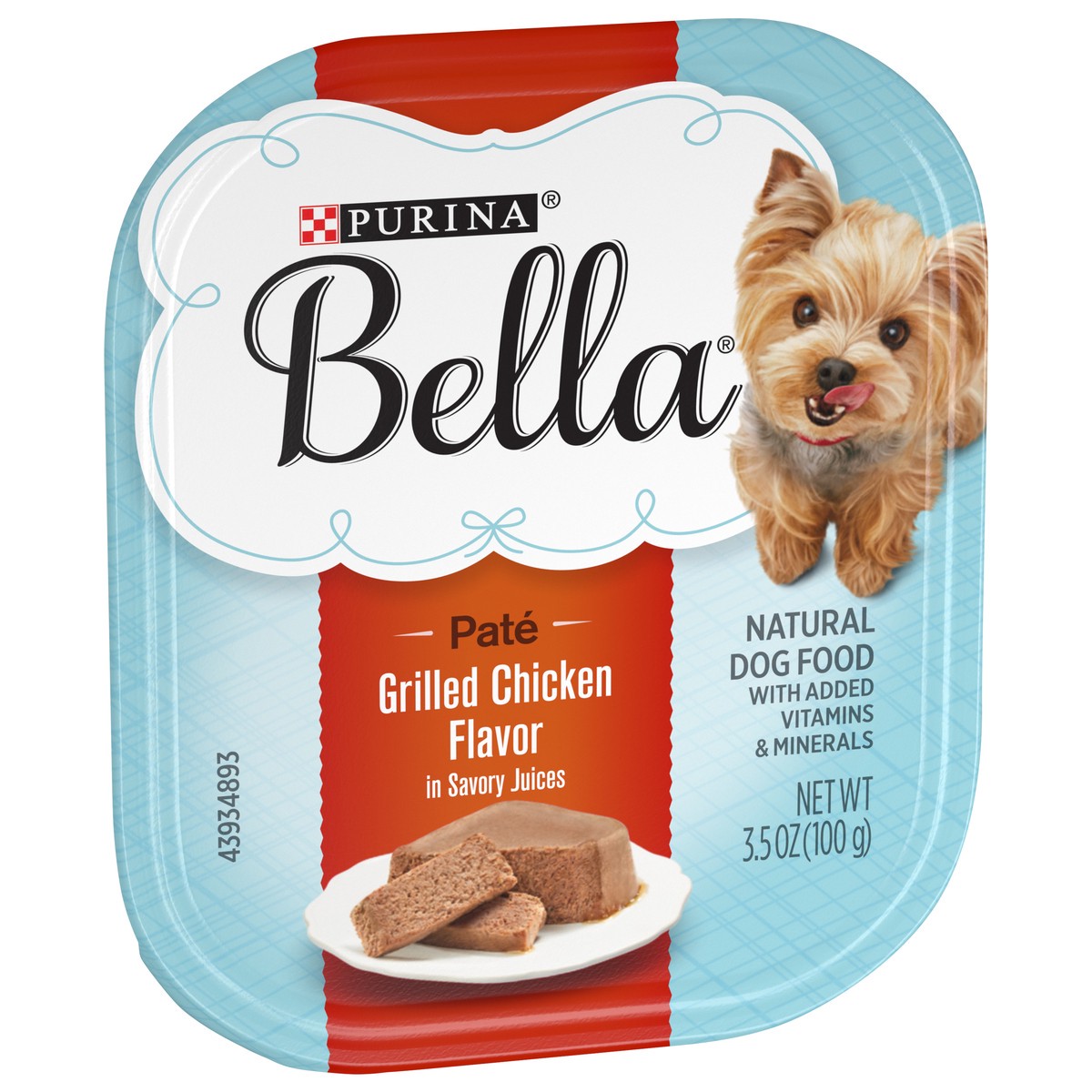 slide 3 of 9, Bella Purina Bella Natural Small Breed Pate Wet Dog Food, Grilled Chicken Flavor in Savory Juices, 3.5 oz