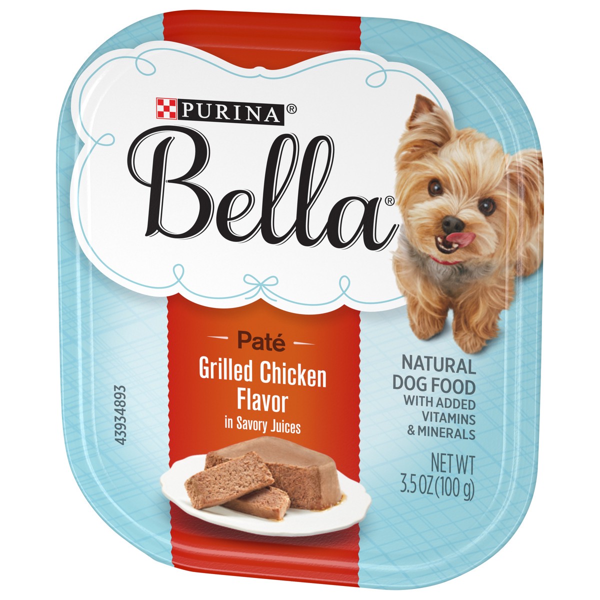 slide 2 of 9, Bella Purina Bella Natural Small Breed Pate Wet Dog Food, Grilled Chicken Flavor in Savory Juices, 3.5 oz