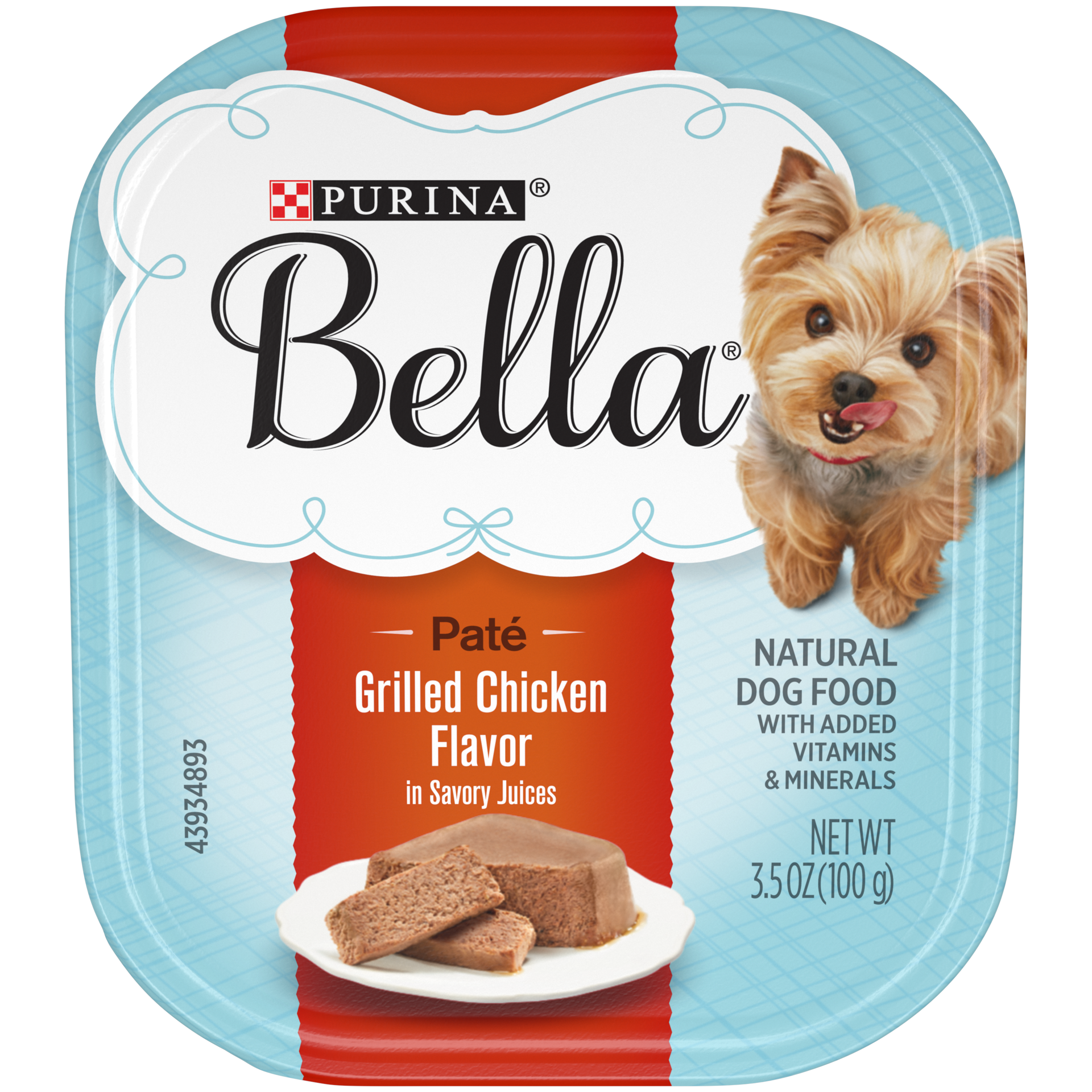 slide 1 of 9, Bella Purina Bella Natural Small Breed Pate Wet Dog Food, Grilled Chicken Flavor in Savory Juices, 3.5 oz